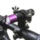 Supporto per luce per bici rotante a 360 gradi Clip per torcia da ciclismo Supporto per torcia per bici Staffa per luce Staffa montaggio per luce per bici