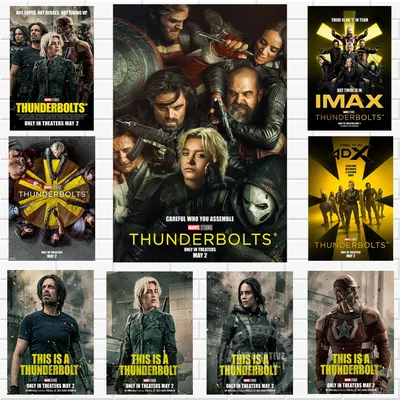 Thunderbolts Movie Poster Disney Marvel Superhero 2025 New Movie Canvas Painting Film Art Prints Boys Bedroom Decor