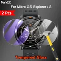 2 pezzi per Mibro GS Pro Active 2 Explorer S SmartWatch 2.5D sottile trasparente / anti viola luce 9H pellicola proteggi schermo in vetro temperato