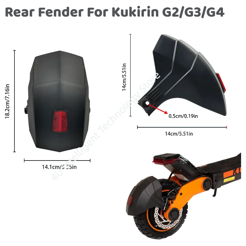 Scooter elettrico Ruota Posteriore Parafango Parafango Ruota per KUGOO Kukirin G2 G3 G4 Kickscooter Accessori di Ricambio Parti