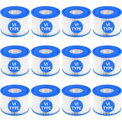 Hot Tub Filter Cartridge Size VI Compatible with Bestway Lay-Z-Spa Intex, Coleman SaluSpa 90352E 58323, Hot Tub Spa Filters