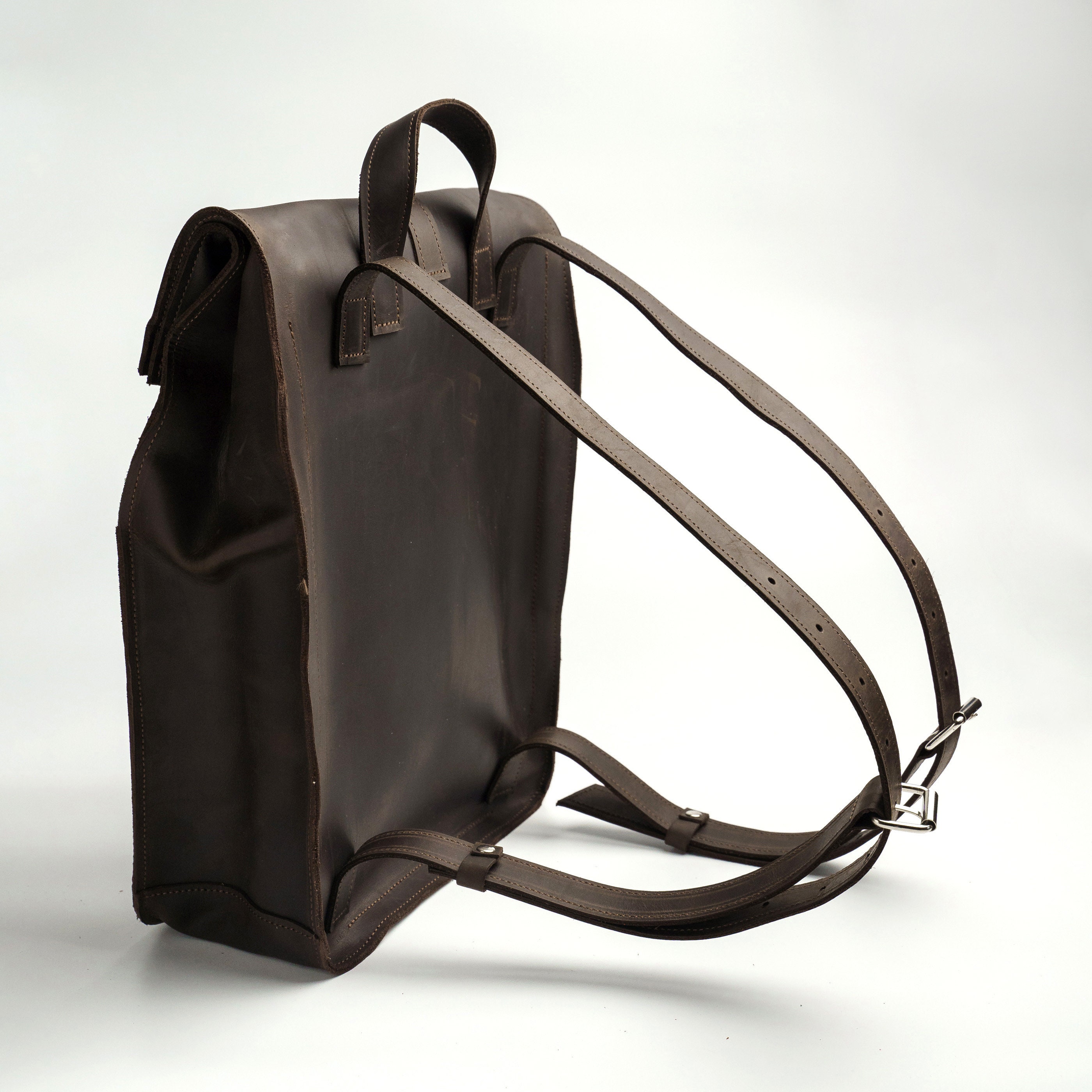 Zaino in pelle da donna, Zaino in pelle marrone, Zaino per laptop da donna, Zaino per laptop, Borsa zaino in pelle, Zaino in pelle da donna