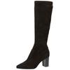 High-Heel-Stiefel CAPRICE "Caprice Stiefel Veloursleder", Damen, Gr. 41, schwarz, Veloursleder, casual, Schuhe