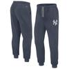 Jogginghose FANATICS "Fanatics Jogginghose New York Yankees Terrazzo Fleece Cuffed Hem", Herren, Gr. L, US-Größen, blau, 52% Baumwolle; 48% Polyester, Hosen
