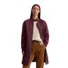Kurzmantel MARC O'POLO "aus recyceltem Polyester-Twill", Damen, Gr. 40, rot (aubergine rot), Obermaterial: 100% Polyester; Füllung: 100% Nicht verfügbar; Futter: 100% Nicht verfügbar, unifarben, casual, regular fit, Langarm Strickbündchen, Mäntel