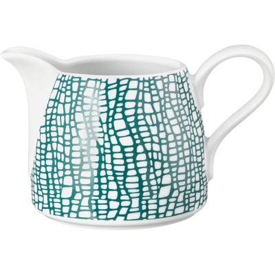 Milchkännchen SELTMANN WEIDEN "Life Fashion", weiß, petrol, B:8,5cm H:7,9cm Ø:12,9cm, Porzellan, Kannen, Fassungsvermögen 0,26 Liter Image