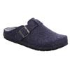 Pantoffel ROHDE "RODIGO-H", Herren, Gr. 44, blau (dunkelblau), Filz, meliert, klassisch, Schuhe, Hausschuh, Schlappen, Homeslipper mit innenliegender Plateausohle