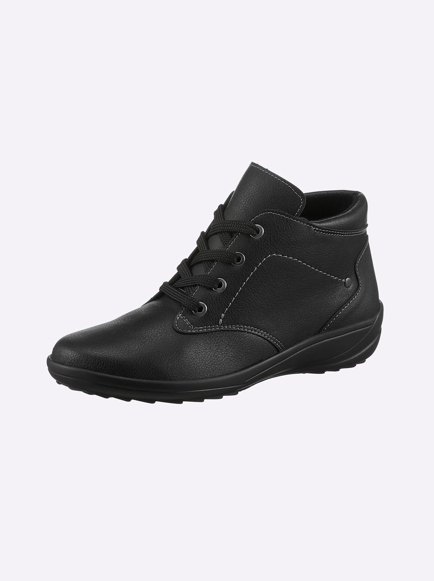 Stiefelette CLASSIC, Damen, Gr. 40, grau (graphit), Glattleder, Rindsleder, Basic, Schuhe