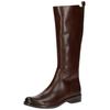 Stiefel CAPRICE "Caprice Stiefel Leder", Damen, Gr. 39, braun (dunkelbraun), Leder, casual, Schuhe