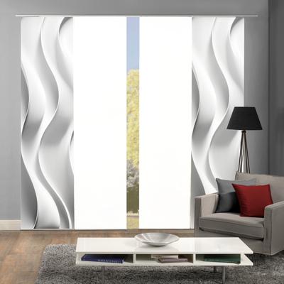Schiebegardine HOME WOHNIDEEN "JAIR" Gr. 1, grau, B:60cm H:245cm, Polyester, Gardinen, SCHIEBEVORHANGSET,SEIDENOPTIK,DIGIDRUCK Image