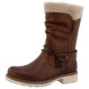 Winterstiefel TOM TAILOR, Damen, Gr. 40, braun, Lederimitat, Textil, used, Basic, Schuhe, Stiefel, Boots mit TEX-Membrane