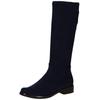 Stiefel CAPRICE "Caprice Stiefel Veloursleder", Damen, Gr. 36, blau (navy), Veloursleder, casual, Schuhe