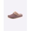 Hausschuh MUBB, Damen, Gr. 39, rot (rosenholz), Veloursleder, Lammfell, sportlich, Schuhe