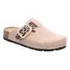 Pantoffel ROHDE "SOAVE", Damen, Gr. 40, beige, Filz, animal-print, modisch, Schuhe, Hausschuh, Schlappen, Clog, Homeslipper mit Plateausohle