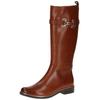 Stiefel CAPRICE "Caprice Stiefel Leder", Damen, Gr. 37,5, braun (cognac), Leder, casual, Schuhe