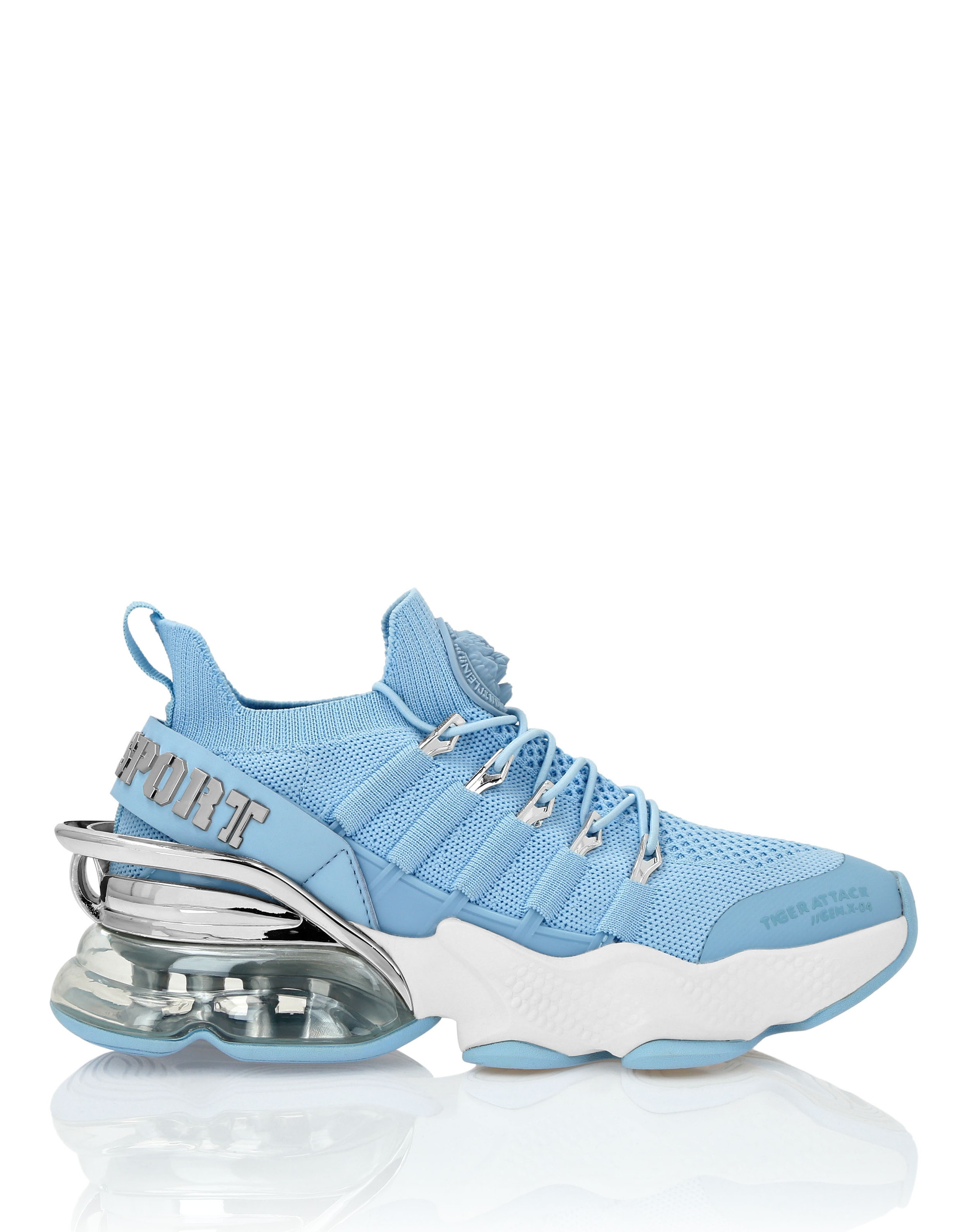 Sneaker PLEIN SPORT "Tiger", Gr. 36, Normalschaft, blau (07, lightblau), Schuhe