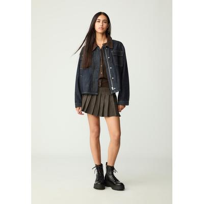 Stradivarius Contrast denim jacket RINSE BLUE DENIM XXS