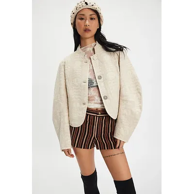 Tsarina Jacket at Free People in Ivory, Size: Medium