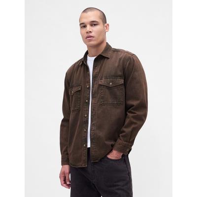 Gap Brown Denim Relaxed Shirt