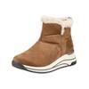 Snowboots TOM TAILOR "Tom Tailor Stiefel Lederimitat/Textil", Damen, Gr. 42, braun (hazel), Lederimitat, Textil, casual, Schuhe