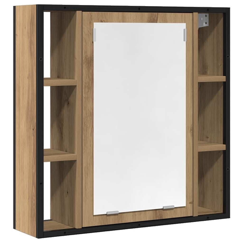 vidaXL Bad-Spiegelschrank Artisan-Eiche 60x16x60cm Holzwerkstoff Image