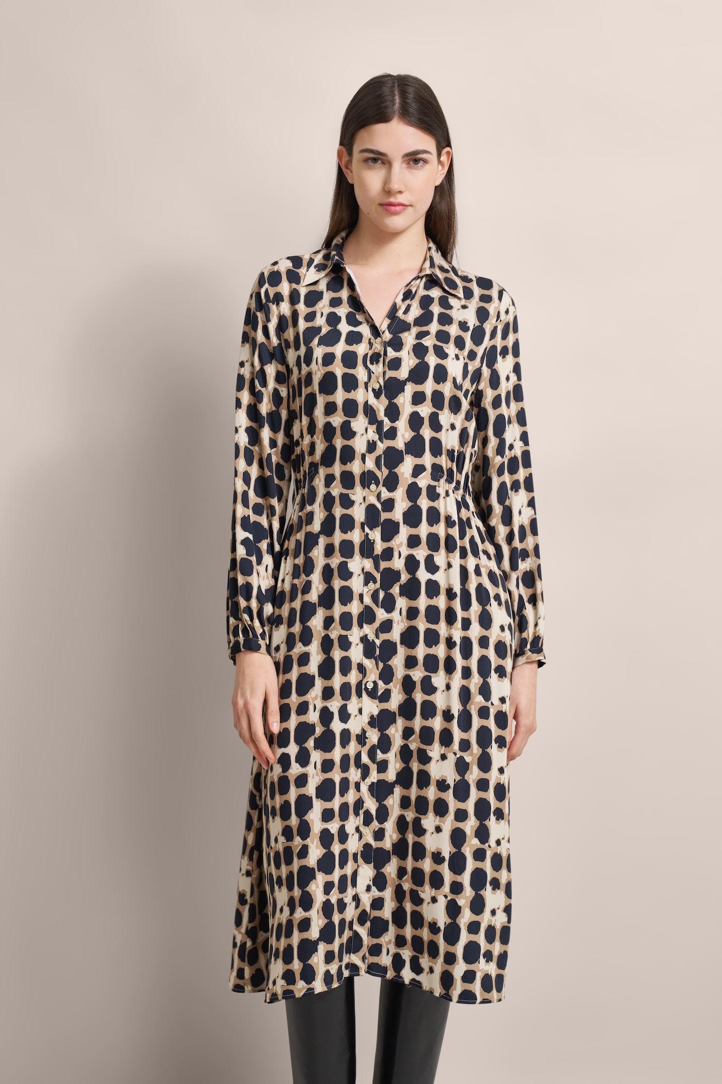 Bugatti Damen Blusenkleid mit leichter Taillenraffung Image