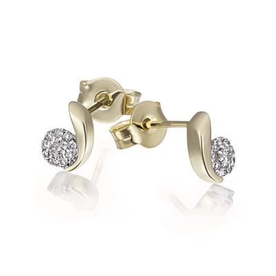 Goldmaid Ohrstecker 585 Gelbgold Glänzend 20 Brillanten weiß Image