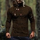 Per uomo Maglione Maglione a maglia A Coste Maglia Top Regolari Lavorato a maglia Semplice Con Cappuccio Moda Essenziale Vacanza Abbigliamento quotidiano Abbigliamento Autunno Inverno Nero Marrone M