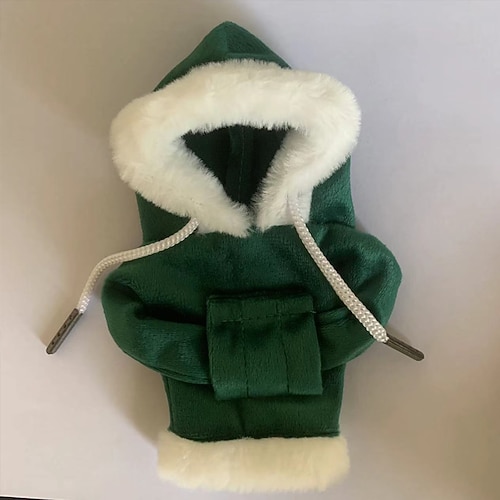 1 pezzo di cappuccio natalizio di Babbo Natale per pomello del cambio dell'auto, in fibra di poliestere, antipolvere, accessorio unico ed elegante per interni auto, universale, adatto a vari veicoli