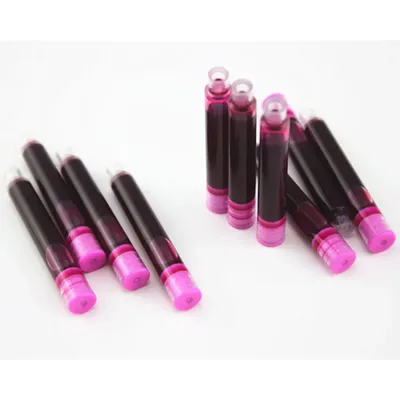 30 PCS Disposable Pink Fountain Pen Ink Cartridge Refills Length Fountain Pen Ink Cartridge Refills caliber 3MM