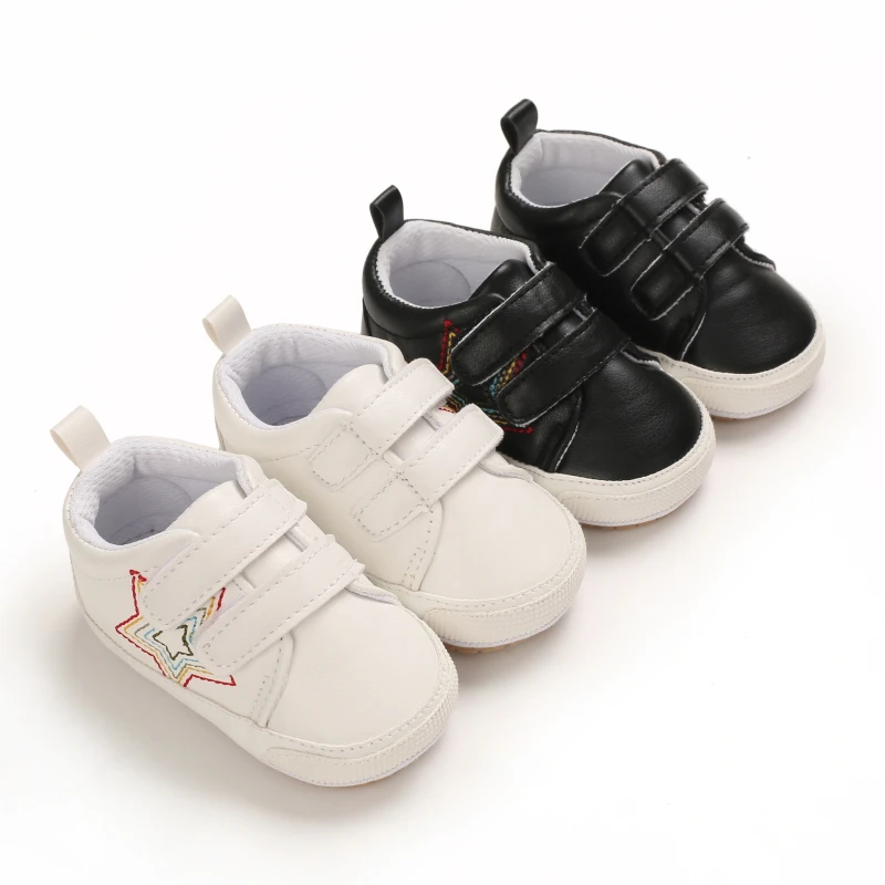 Frühling Und Herbst Neue Atmungsaktive Leder Einzelnen Schuhe Für Lnfants Und Kleinkinder Anti Slip Weiche Sohlen Weiße Schuhe Bord Schuhe Image