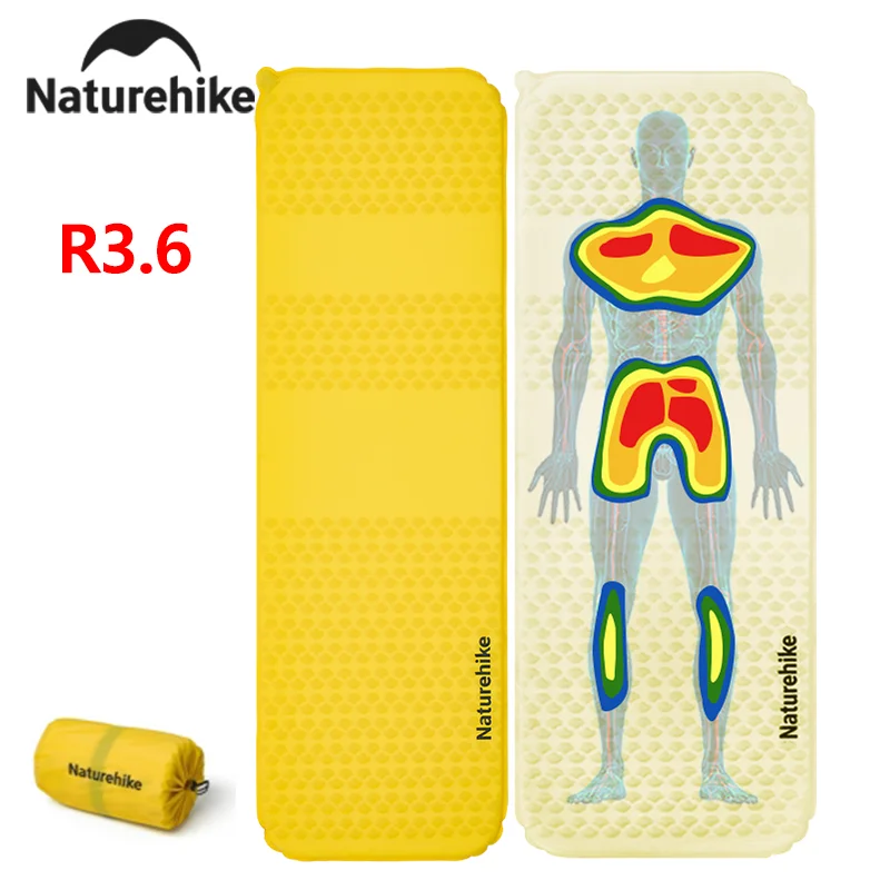 Naturehike R3.6 Ultraleichte automatische aufblasbare Matratze, tragbar, Outdoor, Camping, Picknick, Party, Ruhen, warme Matratze Image