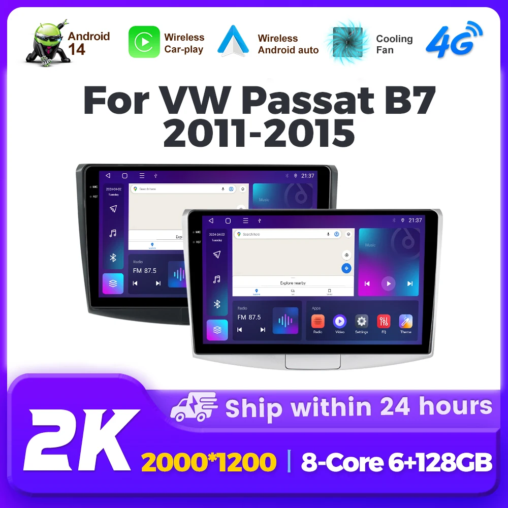 TS18 Android Auto Für Volkswagen VW Passat B6 B7 CC 2007-2015 Carplay Multimedia Player Auto Radio Stereo 4G GPS DSP RZC Canbus intelligente systeme für autos autoradio carplay apple carplay android Image