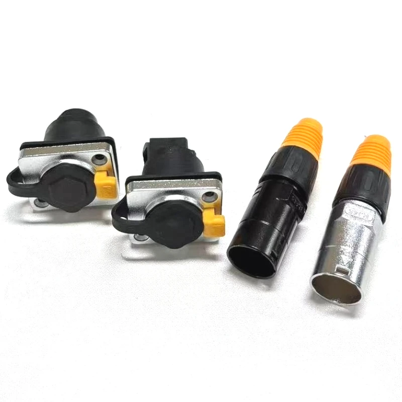 1pc RJ45 Männlichen Luftfahrt Stecker Wasserdichten Stecker Netzwerk Adapter Ethernet NetworkConverter Panel Mount Gerade Adapter Image