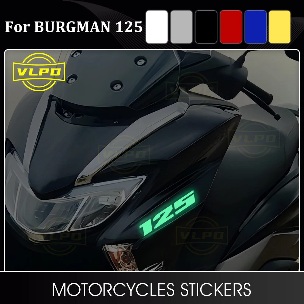 Motorrad-Aufkleber, wasserfester Aufkleber für Suzuki Burgman 125, Aufkleber Burgman 125, Zubehör 2006 207 2008 2009 2010 2011 2012 Image