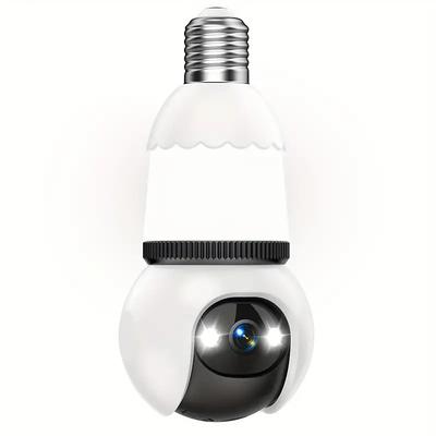 4-megapixel Bulb-style Surveillance Camera Wifi 2k Surveillance Camera Wireless Outdoor/Indoor Full-color Day/Night Type Easy To Install Motion Detection Full-color Night Vision