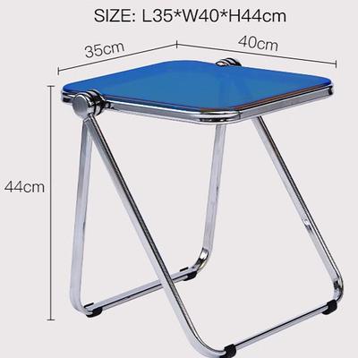 Space-Saving Foldable Acrylic Metal Side Table - Modern Minimalist Green Design, Sturdy No Assembly Required for Small Spaces, Living Room, Bedroom, Office, Versatile Elegant Furniture, Durable