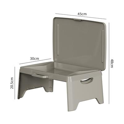 Portable Folding Desk with Storage, Multifunctional Laptop Table with Carrying Handle for Car, Dorm, and Bed - PP Material