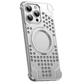 Custodia in metallo per iPhone 16 Pro Max/ 16 Plus/ 16 Pro/ 16, custodia in lega di alluminio con dissipazione del calore, anello magnetico posteriore cavo, guscio rigido