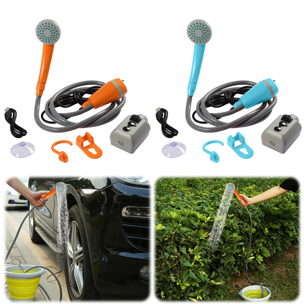 Doccia portatile per campeggio Pompa da doccia da campeggio ricaricabile Doccia da campeggio portatile elettrica per escursioni in campeggio