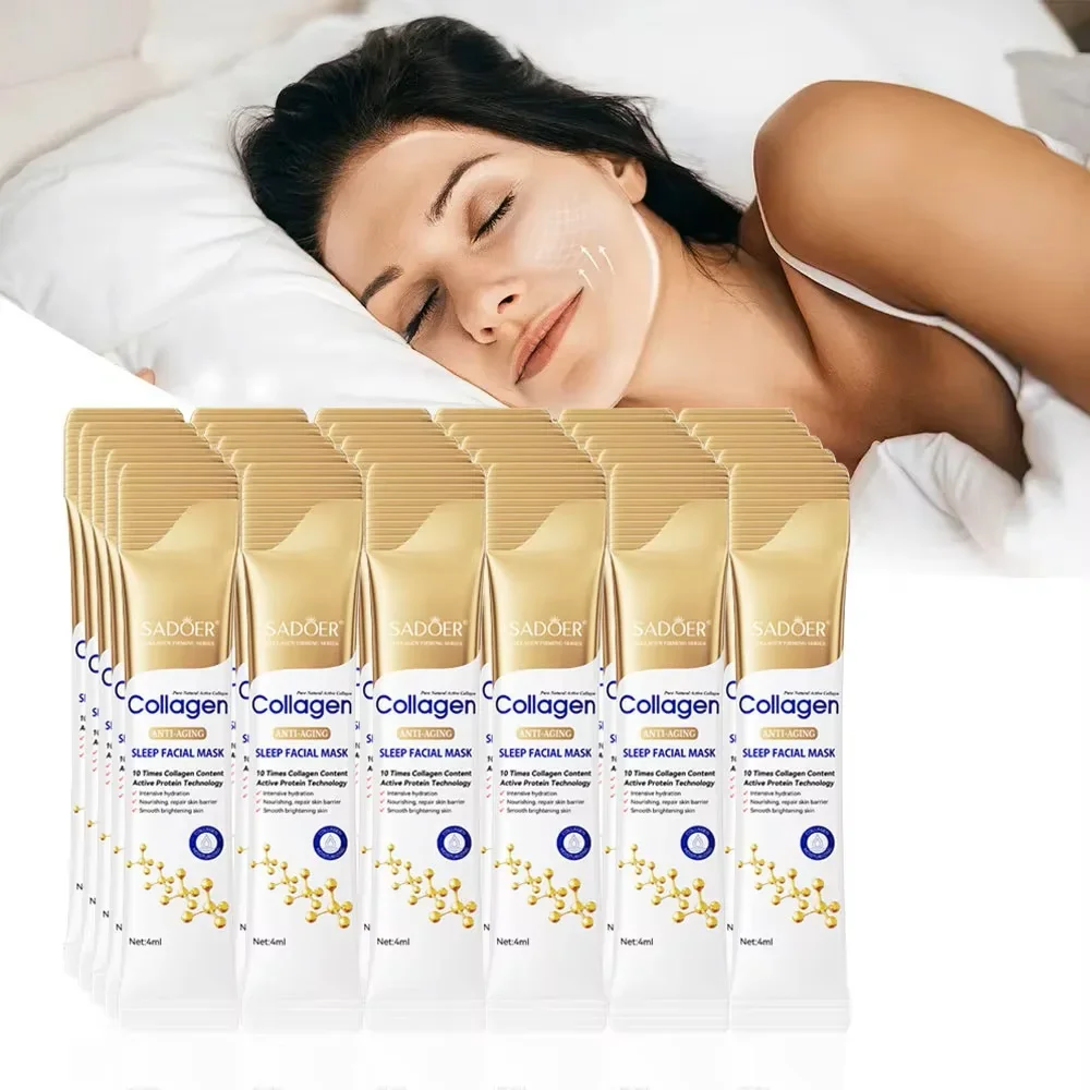 30 pz SADOER Collagene Maschere per il viso per dormire Cura della pelle del viso Idratante Schiarente Rassodante Maschera idratante per il viso Cura della pelle del viso