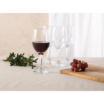 Set of 4 Bellinni Red Wine Glasses by BrylaneHome in Clear