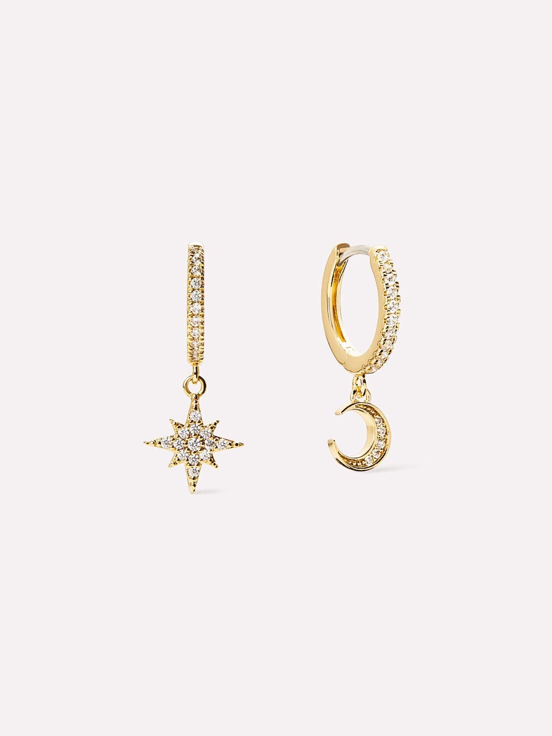 Women's Celeste Crescent Moon Huggie Hoops by Ana Luisa in Gold (Size OS)