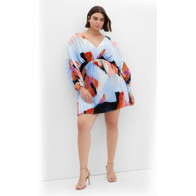 Plus Size Women's Chloe Print Dress - print by City Chic in Blue (Size 20 W)