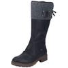 Stiefel RIEKER "Rieker Stiefel Lederimitat/Textil", Damen, Gr. 40, schwarz (schwarz, grau), Lederimitat, Textil, casual, Schuhe