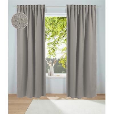 Gardine MY HOME "Alcide" Gr. 3, beige (sand), B:135cm H:225cm, Polyester, Gardinen Image