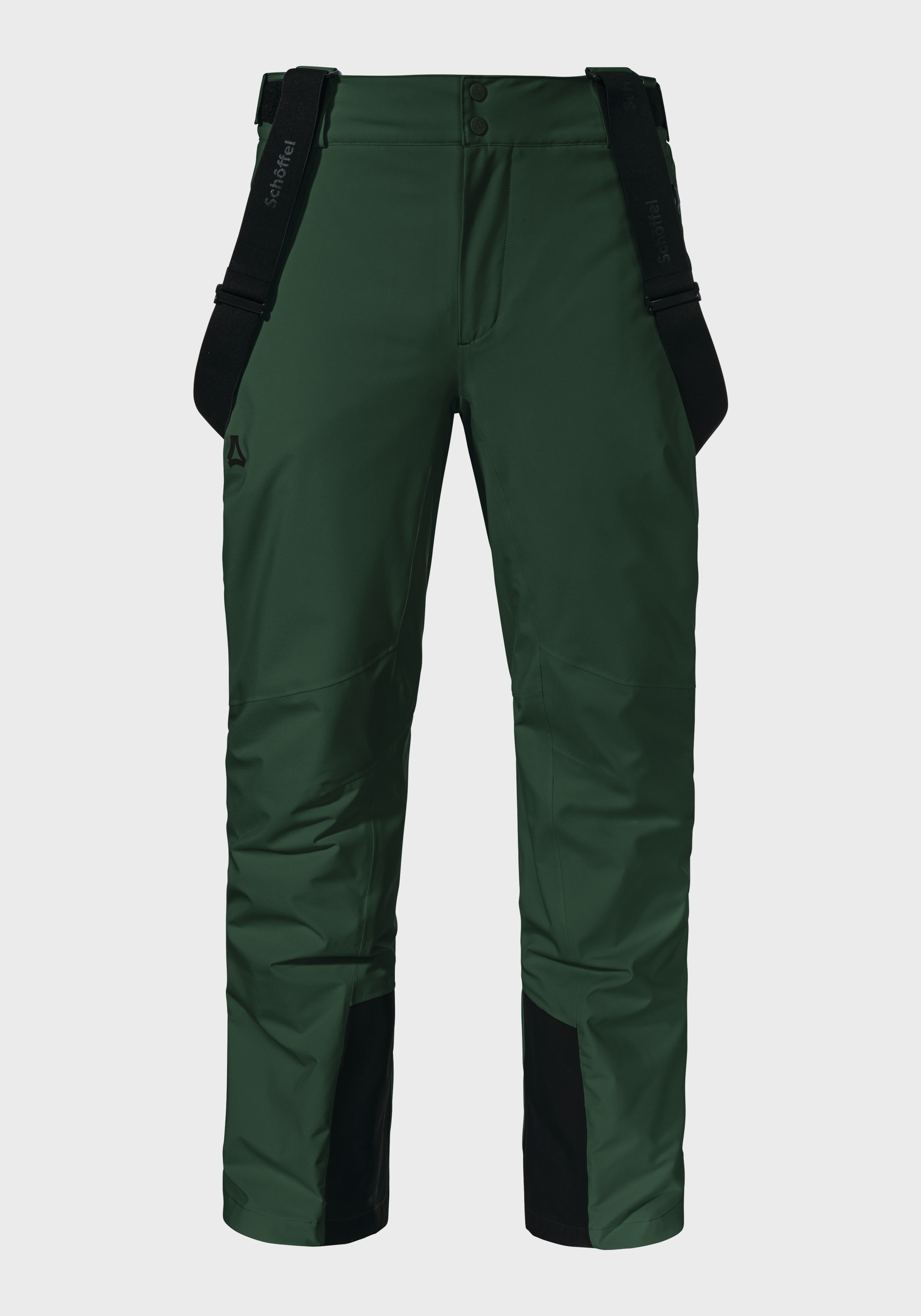 Latzhose SCHÖFFEL "Ski Pants Style Pine MNS", Damen, Gr. 50, Normalgrößen, 6965, grün, Oberstoff: Aussenseite: 100% Polyester; (Membran: Polyurethan); Futter Rumpf oben: 88% Polyester, 12% Elasthan; Futter Rumpf unten: 100% Polyester; Wattierung:...