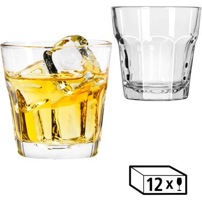 Gläser-Set LIBBEY "Rocks Glas -GIBRALTAR- 207 ml, Ø: 8 cm, H: 8 cm, 12er Set", transparent, H:8,00cm Ø:8,00cm, Glas, Trinkgefäße, hochwertig verarbeitet, im modernen Design Image