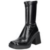 High-Heel-Stiefel STEVE MADDEN "STEVE MADDEN Stiefel Lederimitat", Damen, Gr. 41, schwarz, Lederimitat, casual, Schuhe