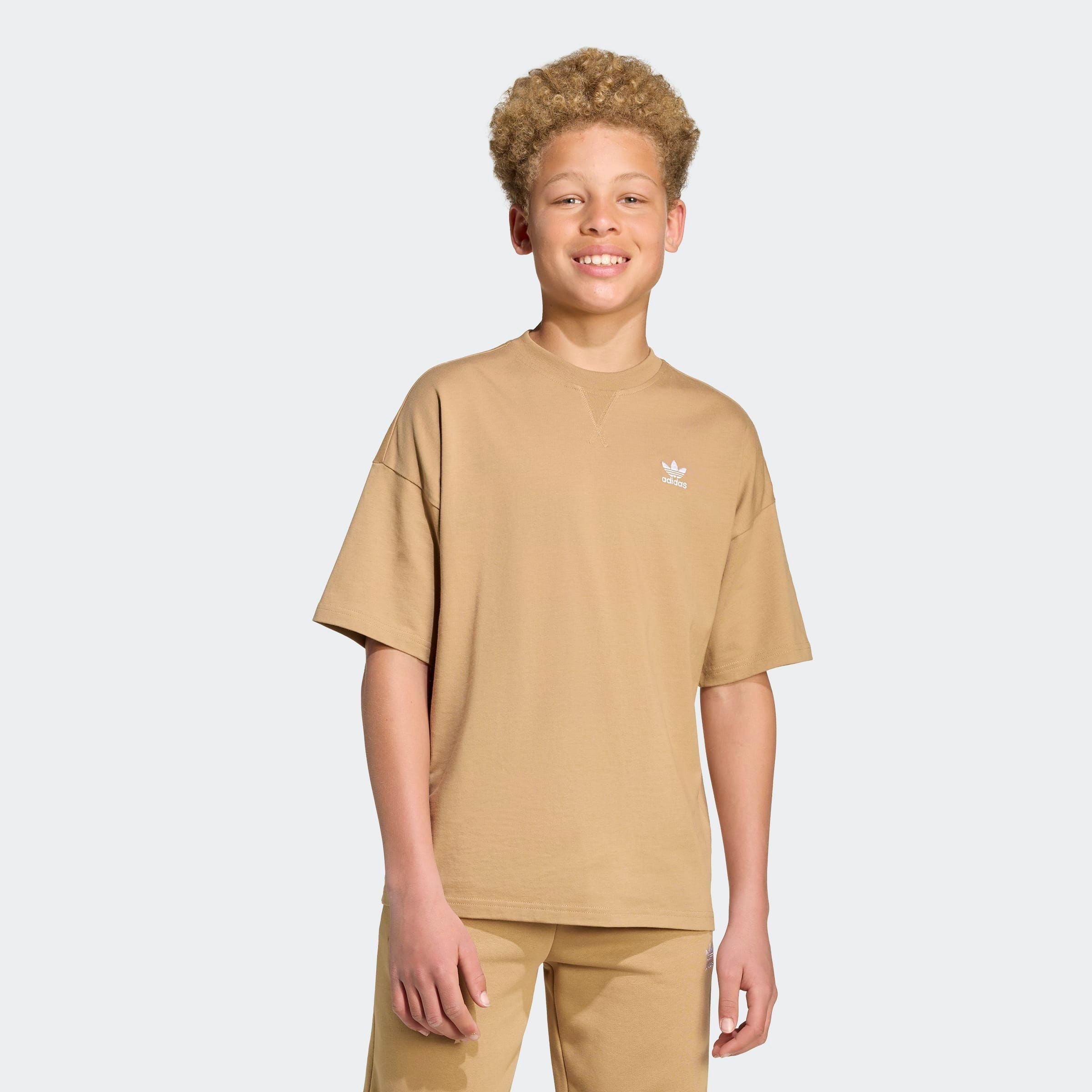 T-Shirt ADIDAS ORIGINALS "TEE", Kinder, Gr. 140, cardboard, Obermaterial: 100% Baumwolle, Sportlich, Rundhals, Shirts Image
